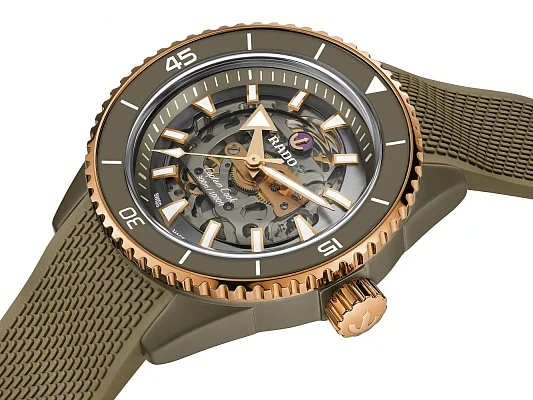 Rado Captain Cook High-Tech Ceramic Diver Gent Automatic 43mm Skeleton Olive Green R32150168