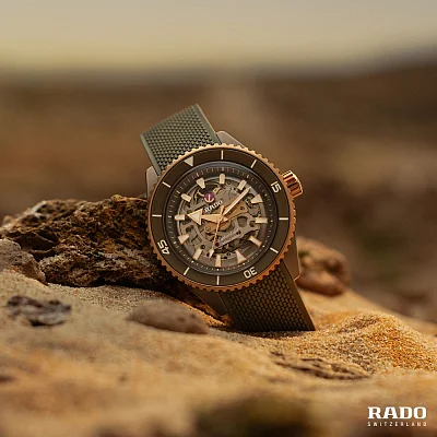 Rado Captain Cook High-Tech Ceramic Diver Gent Automatic 43mm Skeleton Olive Green R32150168