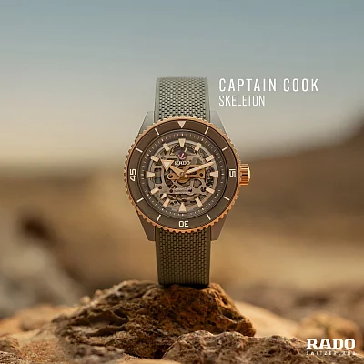 Rado Captain Cook High-Tech Ceramic Diver Gent Automatic 43mm Skeleton Olive Green R32150168