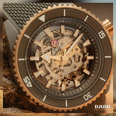 Rado Captain Cook High-Tech Ceramic Diver Gent Automatic 43mm Skeleton Olive Green R32150168