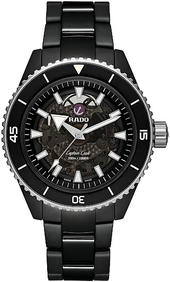 Rado Captain Cook High-Tech Ceramic Diver Gent Automatic 43mm Skeleton Black R32127152