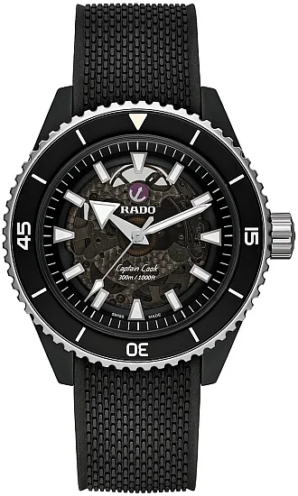 Rado Captain Cook High-Tech Ceramic Diver Gent Automatic 43mm Skeleton Black R32127156