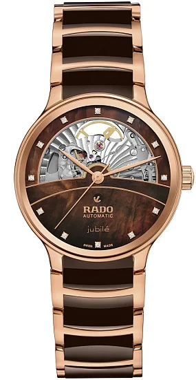 Rado Centrix Diamonds Lady Automatic Skeleton M PVD Brown R30029902