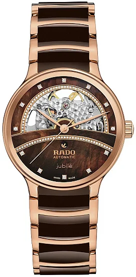 Rado Centrix Diamonds Lady Automatic Skeleton M PVD Brown R30029942