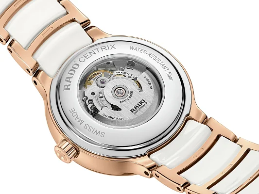 Rado Centrix Diamonds Lady Automatic Skeleton M PVD White R30029922