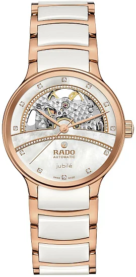 Rado Centrix Diamonds Lady Automatic Skeleton M PVD White R30029932