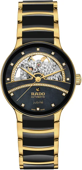 Rado Centrix Diamonds Lady Automatic Skeleton M Diamonds Black Ceramic R30032752