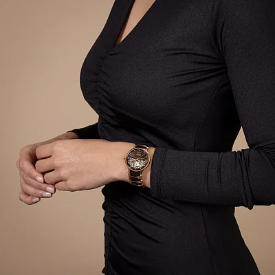 Rado Centrix Diamonds Lady Automatic Skeleton M PVD Brown R30029902