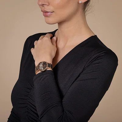 Rado Centrix Diamonds Lady Automatic Skeleton M PVD Brown R30029902