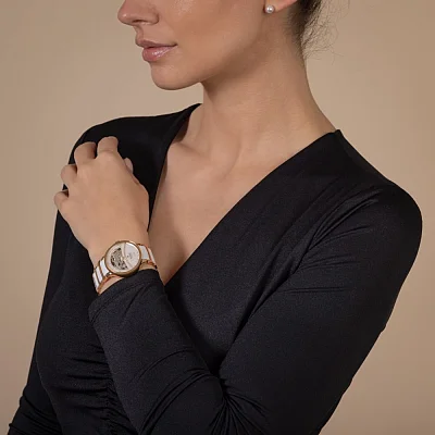 Rado Centrix Diamonds Lady Automatic Skeleton M PVD White R30029932