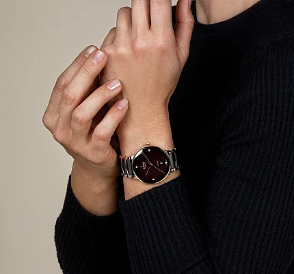 Rado Centrix Gent Automatic L Diamonds Brown Ceramic & Rose Gold PVD R30017712