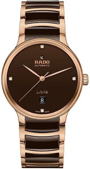 Rado Centrix Gent Automatic L Diamonds Brown Ceramic & Rose Gold PVD R30017712