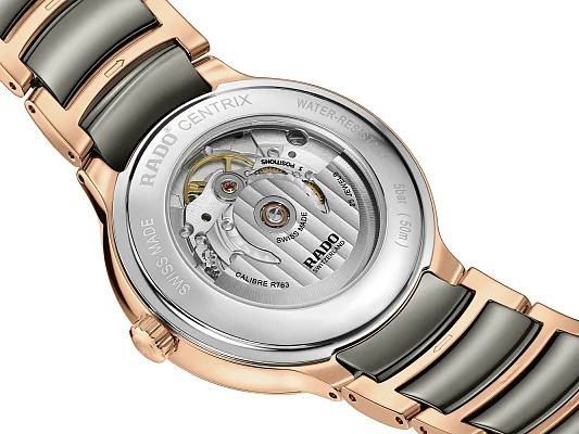 Rado Centrix Gent Automatic L Diamonds Plasma Ceramic & Rose Gold PVD R30017722