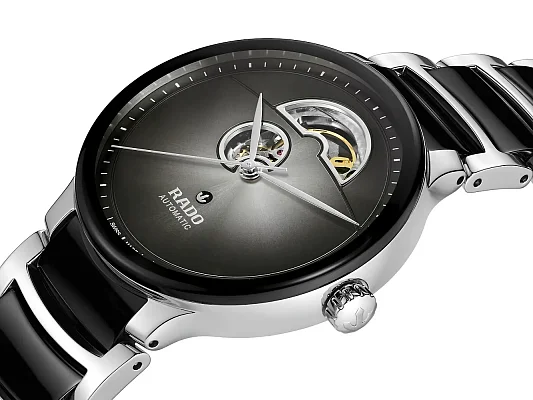 Rado Centrix Gent Automatic Open-Heart L Black Ceramic R30012152