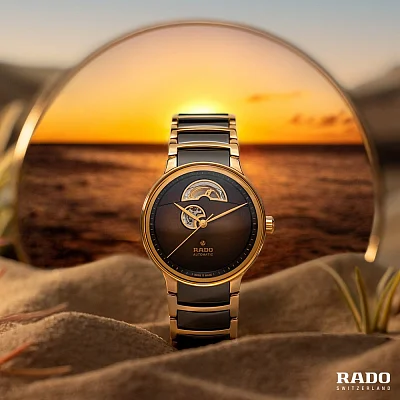 Rado Centrix Gent Automatic Open-Heart L Brown Ceramic Brown Dial R30013302