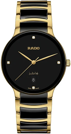 Rado Centrix Gent Diamonds Quartz L Black Ceramic R30022712