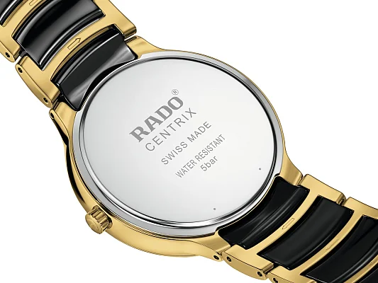 Rado Centrix Gent Diamonds Quartz L Black Ceramic R30022712
