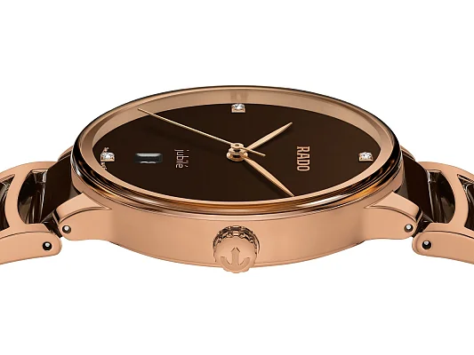 Rado Centrix Gent Diamonds Quartz L Brown Ceramic R30023712