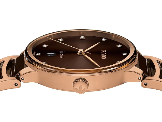 Rado Centrix Gent Diamonds Quartz L Brown Ceramic R30023732