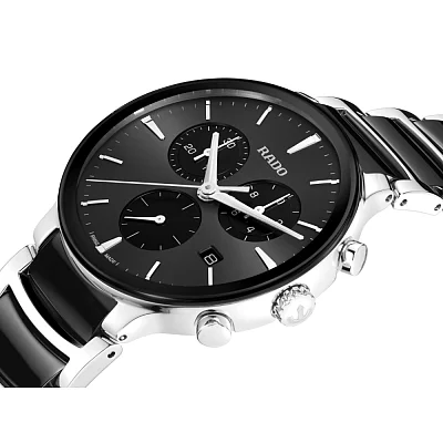Rado Centrix Gent Quartz Chrono Black Ceramic & Steel R30210152