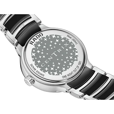 Rado Centrix Lady Automatic Date Moonphase Diamonds Black Ceramic Limited Edition R30234762