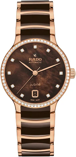 Rado Centrix Lady Automatic M Diamonds Black Ceramic & Rose Gold PVD R30230922