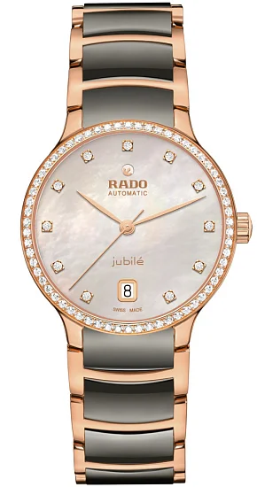 Rado Centrix Lady Automatic M Diamonds Grey Ceramic & Rose Gold PVD R30230912