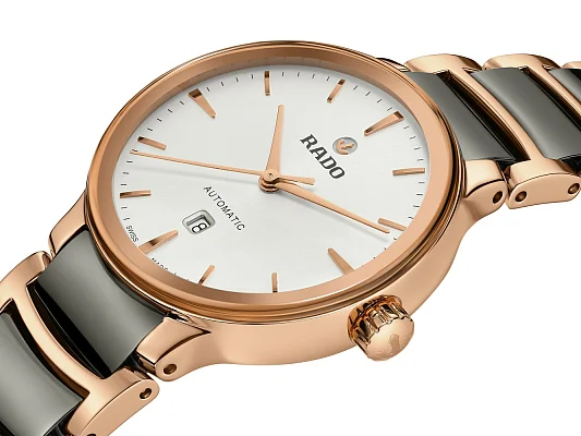 Rado Centrix Lady Automatic S Plasma Ceramic & Rose Gold PVD R30019012