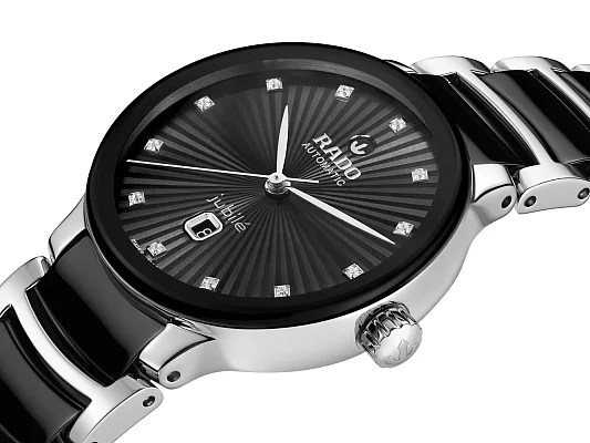 Rado Centrix Lady Diamonds Automatic S Black Ceramic & Steel R30020742