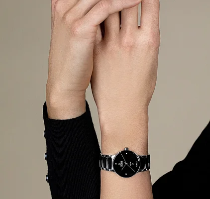 Rado Centrix Lady Diamonds Automatic S Black Ceramic & Steel R30020712