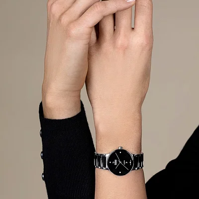 Rado Centrix Lady Diamonds Automatic S Black Ceramic & Steel R30020742