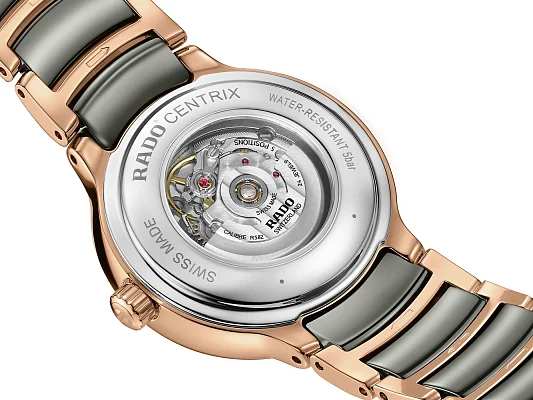 Rado Centrix Lady Diamonds Automatic S Plasma Ceramic & Rose Gold PVD R30019742