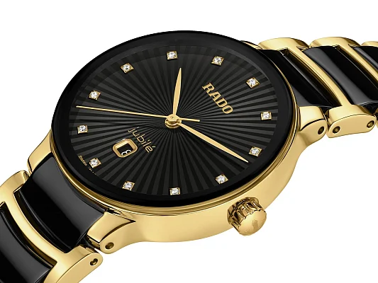 Rado Centrix Lady Diamonds Quartz S Black Ceramic R30025742