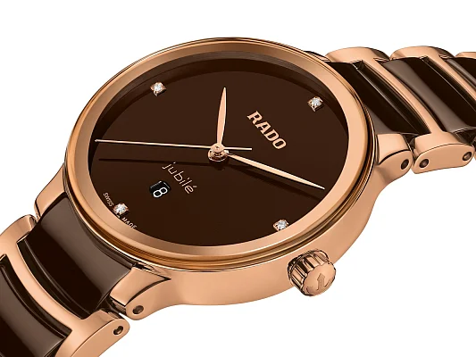 Rado Centrix Lady Diamonds Quartz S Brown Ceramic R30024712