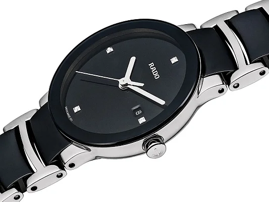 Rado Centrix Lady Diamonds Quartz S Black Ceramic R30935712