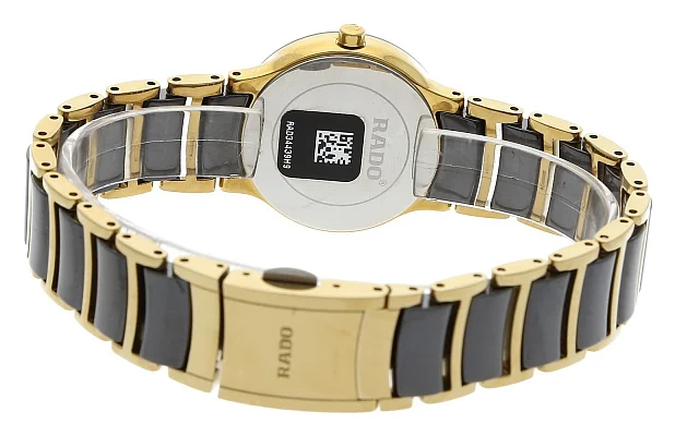 Rado Centrix Lady Diamonds Quartz S Black Ceramic & Yellow Gold R30930712