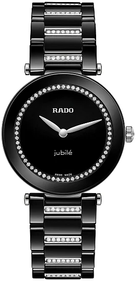 Rado Coupole Lady Quartz Jubile Black Ceramic Diamonds R22243713