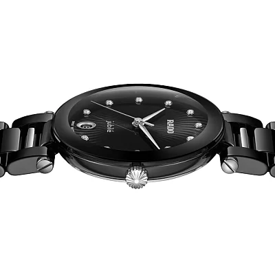 Rado Coupole Lady Quartz Jubile Black Ceramic Diamonds R22243703