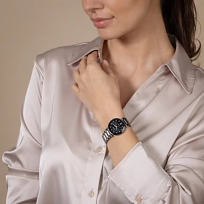 Rado Coupole Lady Quartz Jubile Black Ceramic Diamonds R22243703