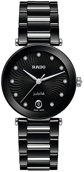 Rado Coupole Lady Quartz Jubile Black Ceramic Diamonds R22243703
