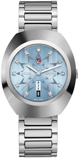 Rado DiaStar Original Blue Gent Automatic Day-Date Ceramos Diamonds R12160223