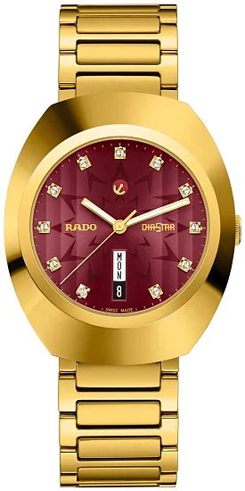 Rado DiaStar Original Burgundy Gent Automatic Day-Date Ceramos R12161573
