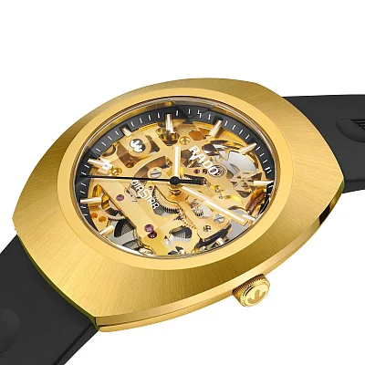 Rado DiaStar Original Gent Automatic Skeleton Ceramos Gold PVD R12166159