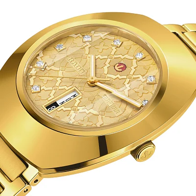 Rado DiaStar Original Gold PVD Gent Automatic Day-Date Ceramos R12161263