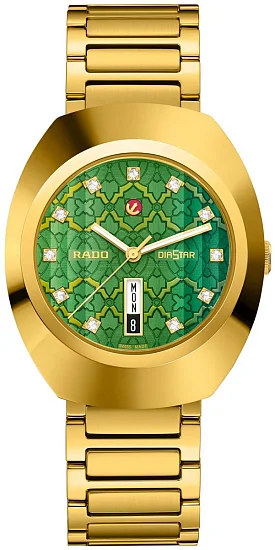 Rado DiaStar Original Green Gent Automatic Day-Date Ceramos R12161313