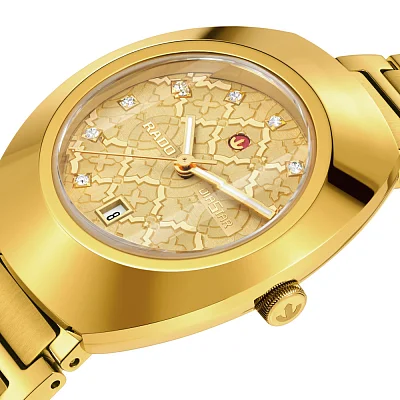 Rado DiaStar Original Lady Gold PVD Automatic Date Ceramos R12171263