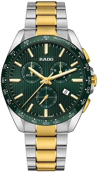Rado HyperChrome Gent Quartz Chrono XXL Green & Yellow Gold PVD R32186313