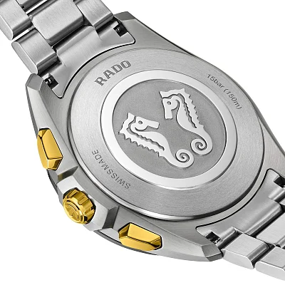 Rado HyperChrome Gent Quartz Chrono XXL Green & Yellow Gold PVD R32186313
