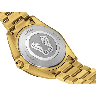 Rado HyperChrome Gent Quartz XL Green Dial Yellow Gold PVD R32283313