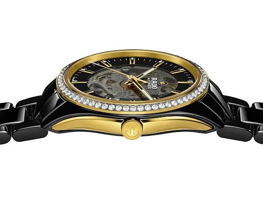 Rado HyperChrome Lady Diamonds Automatic Skeleton XL Black R32157152